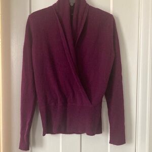 COPY - Beautiful Cashmere wrap Sweater, size-Small, Purple /Plum color
